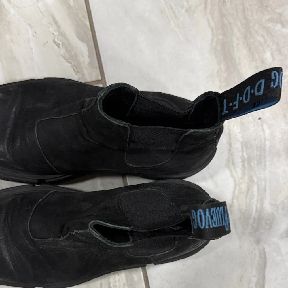 John Fluevog Platform Booties- black leather Size 8 - Picture 9 of 10
